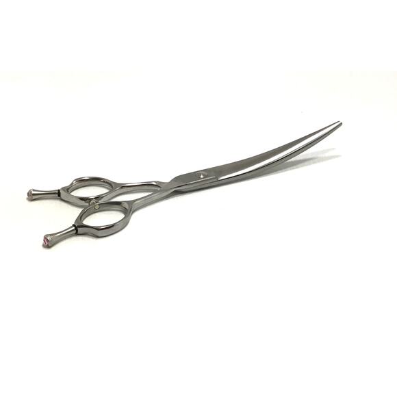 New Moon - Moontail 7.25” Show-Class Finish Super Curve Pink Gem Scissors - Picture 5 of 7
